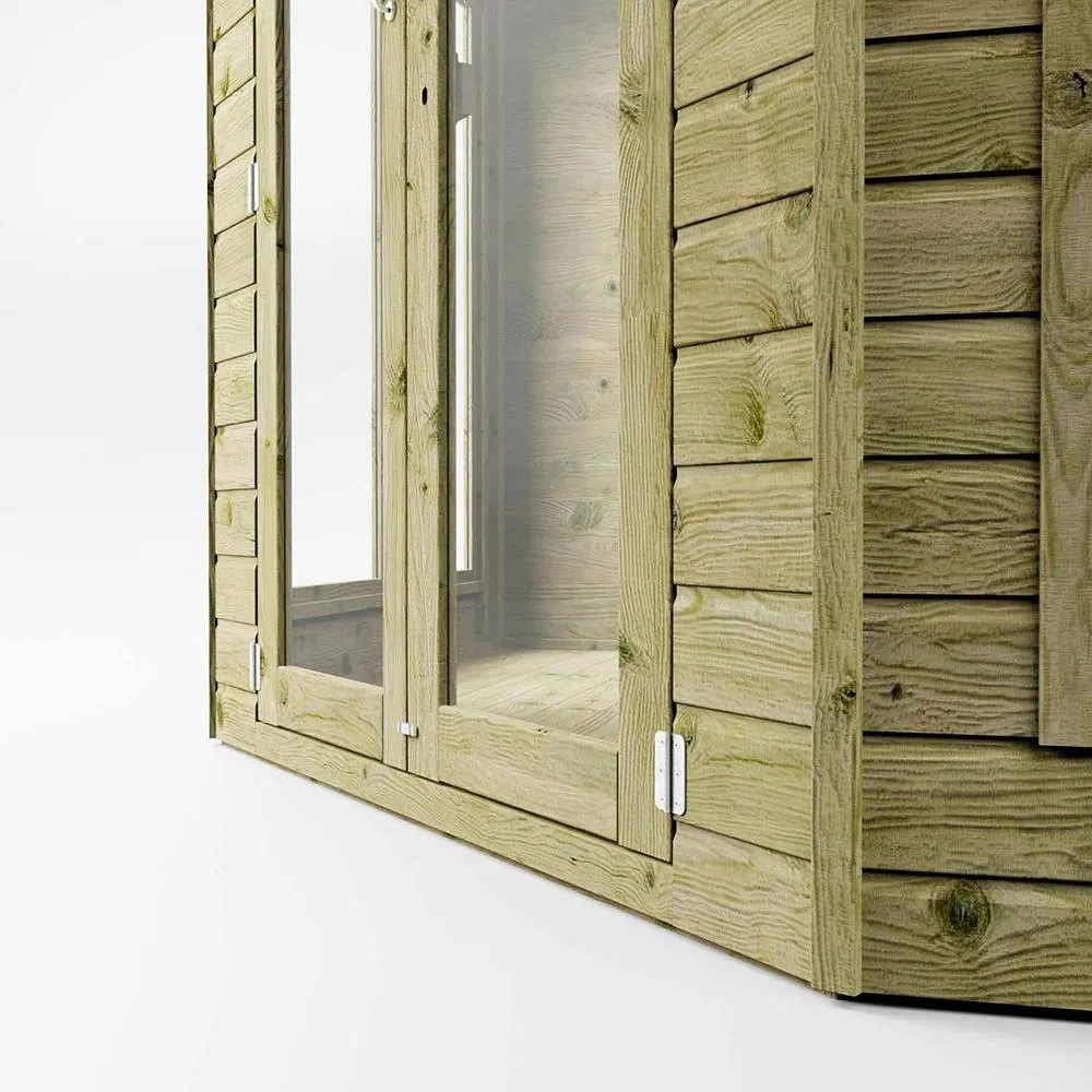 Mercia 7 x 7 Feet Premium Corner Summerhouse - L207.4 x W207.4 x H200.6 cm in Brown 5