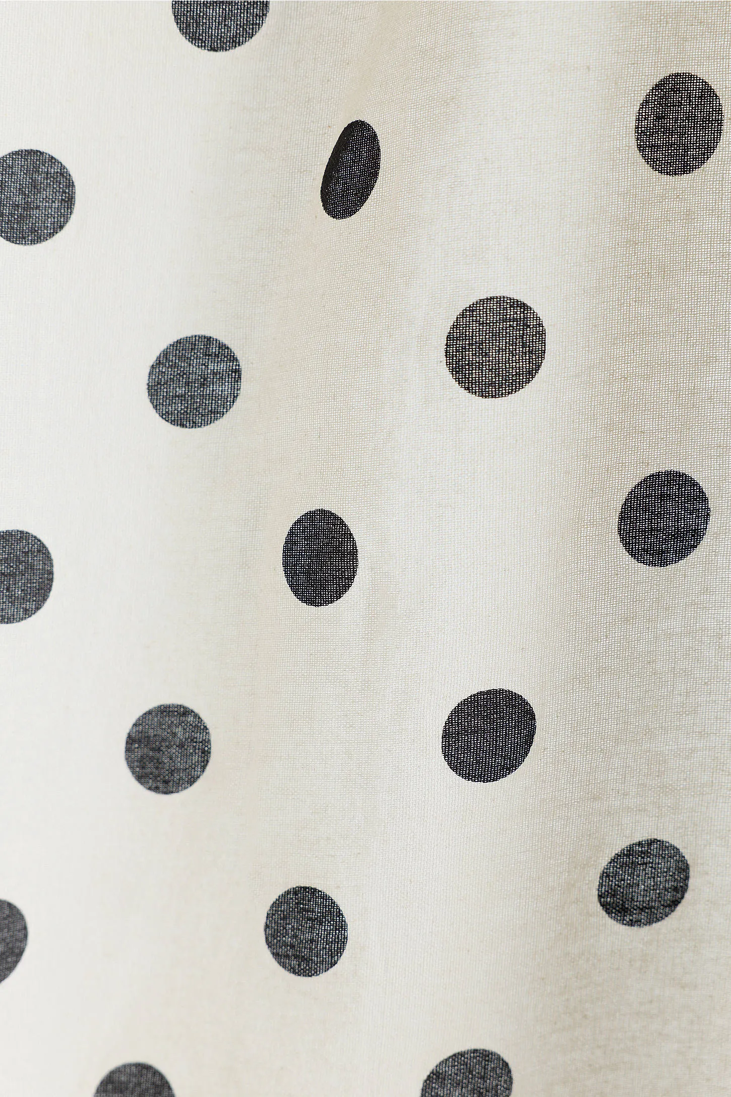 Polka Dot Scallop Cafe Curtains - Black/White 4