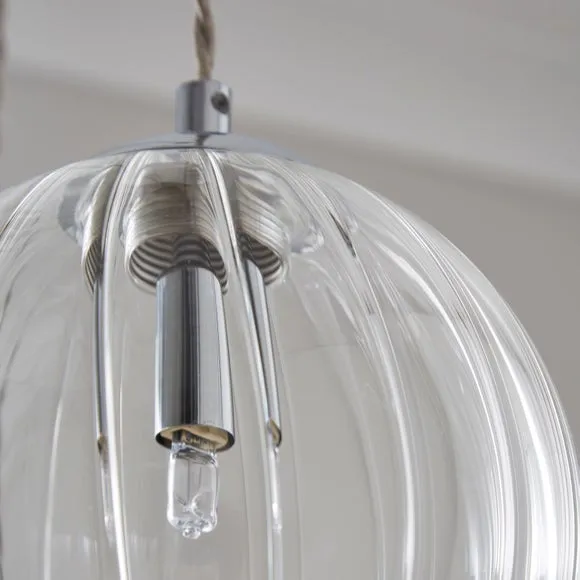 Eli Ribbed 3 Light Adjustable Cluster Ceiling Light 4