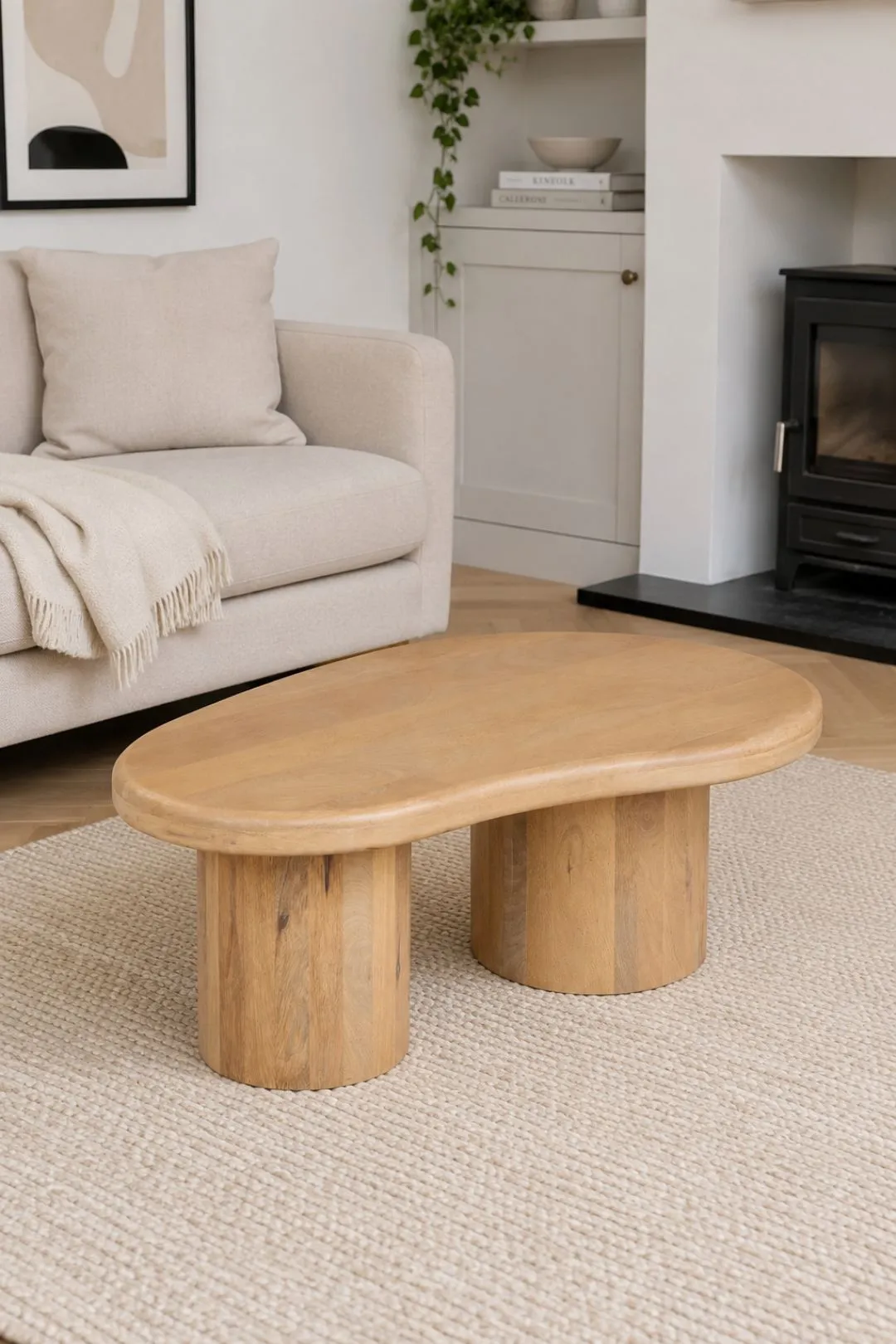 IH Design Ajmer Solid Wood Coffee Table in Brown