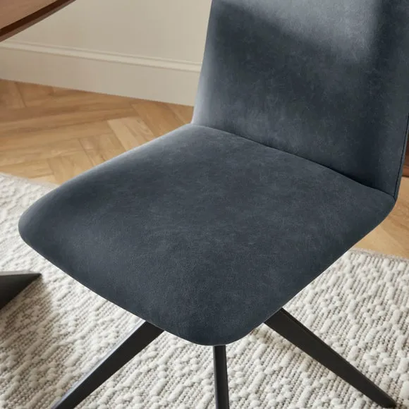Loki Set of 2 Dining Chairs, Faux Leather 3