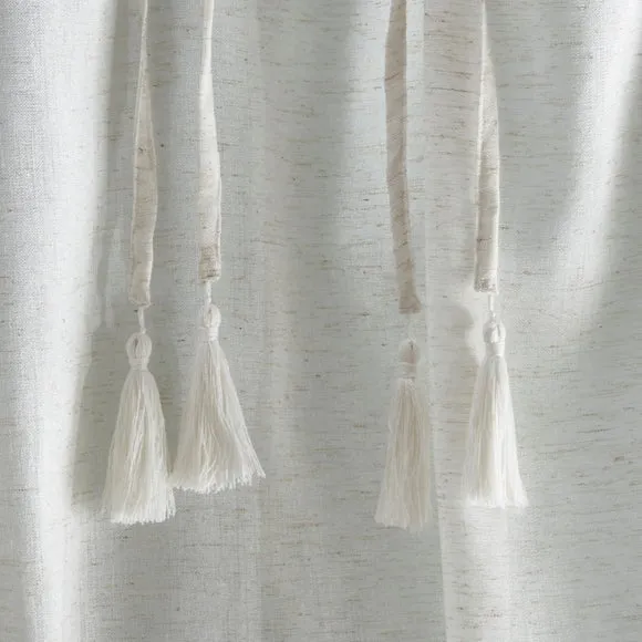 Marley Tassel Tie Top Voile Panel 3