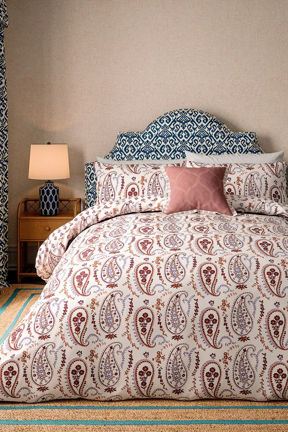 Sanderson 'Jamilia' Cotton Cushion in Pink 4