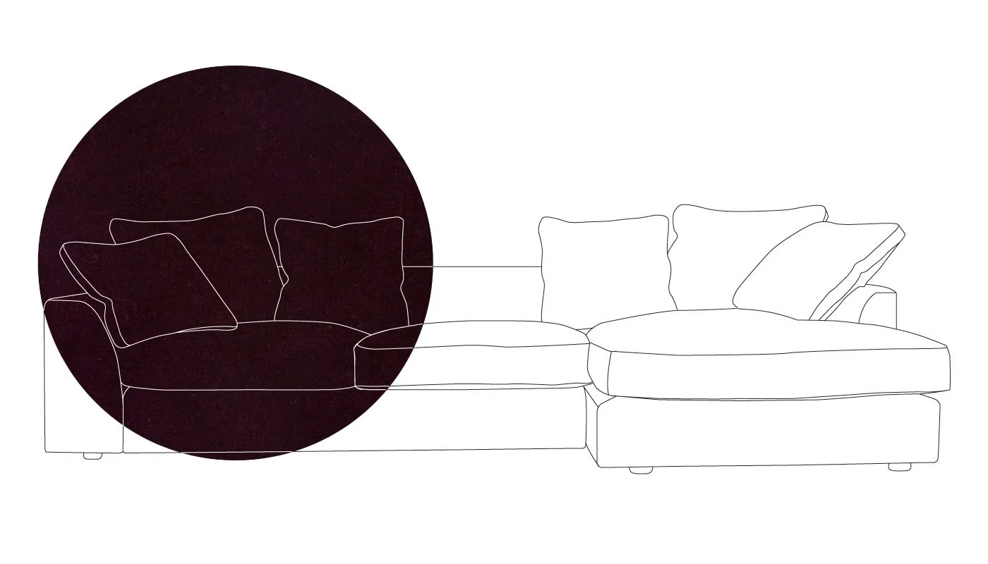 Heal's Cumulus Right Hand Facing Corner Sofa In Velvet