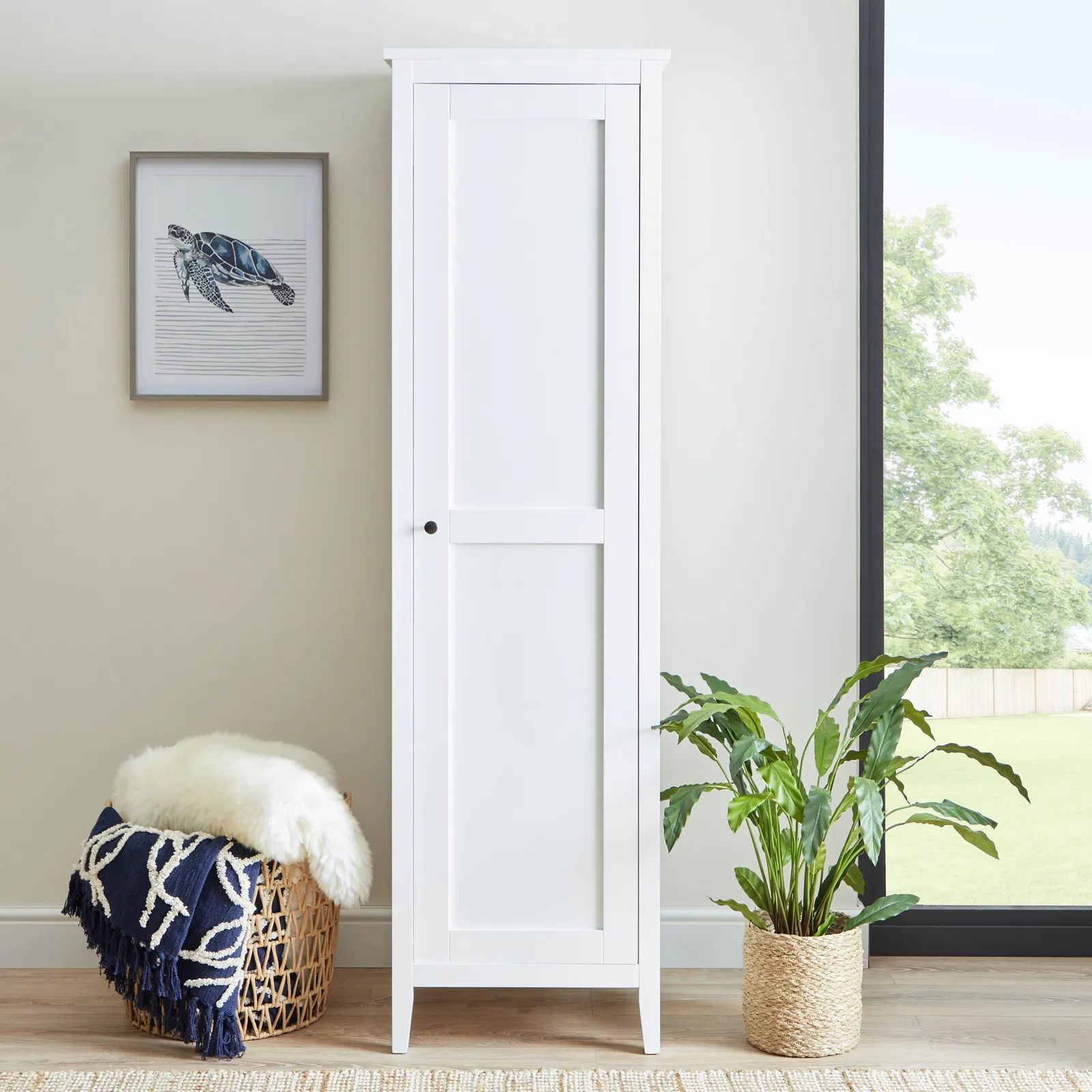 Lynton White Single Wardrobe White