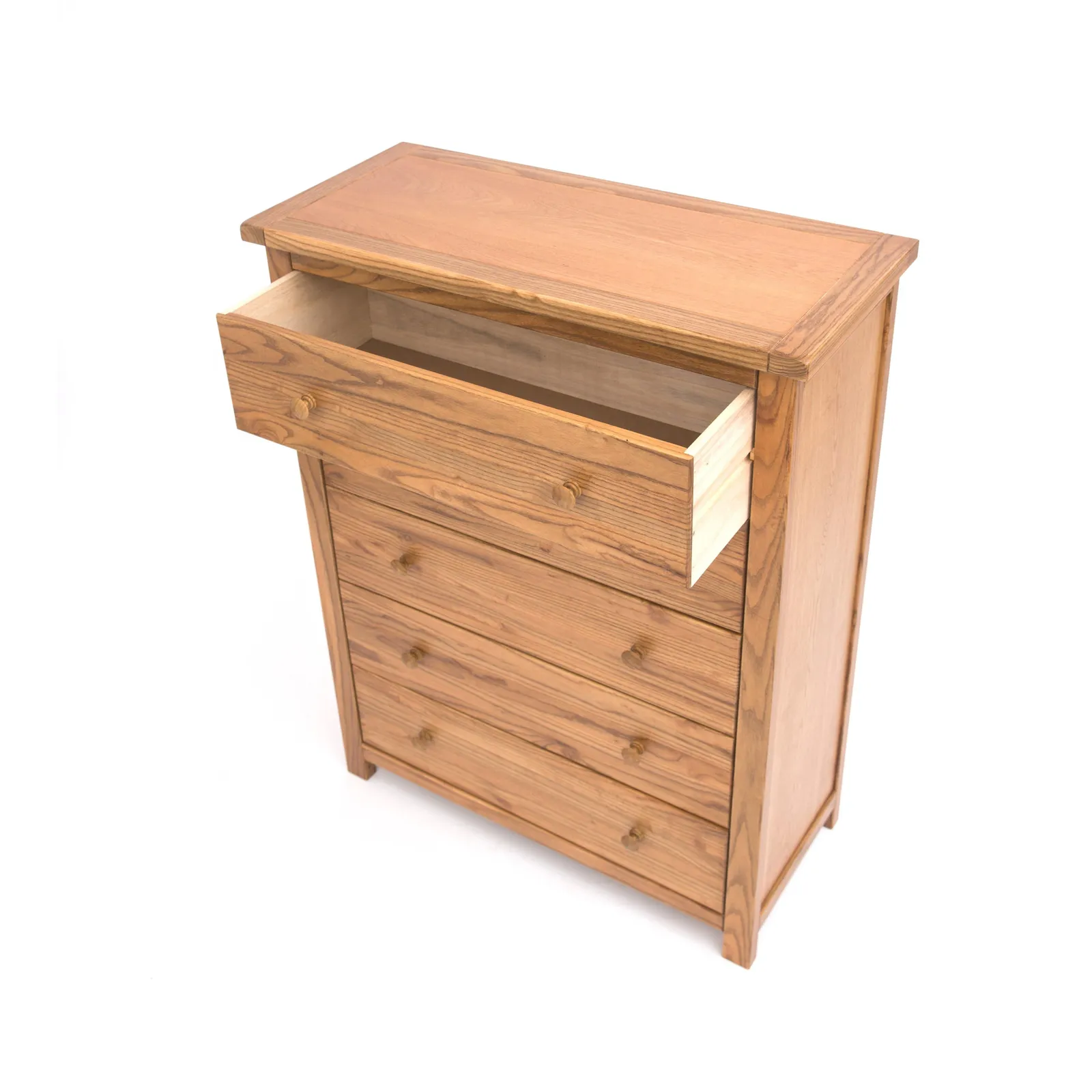 Cabinet Bits Trivento 5 Drawer Chest of Drawers Wood Knob in Natural 4