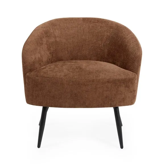 Dahlia Faux Linen Accent Chair 6