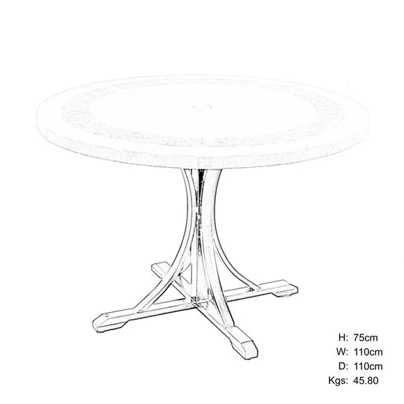 Byron Manor Victoria Round Dining Table 5