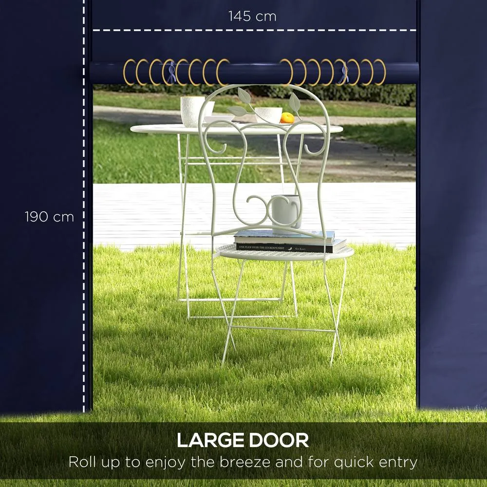 OUTSUNNY 3x3(m) or 3x6m Pop Up Gazebo Side Panels Replacement, 2 Pack in Blue 6