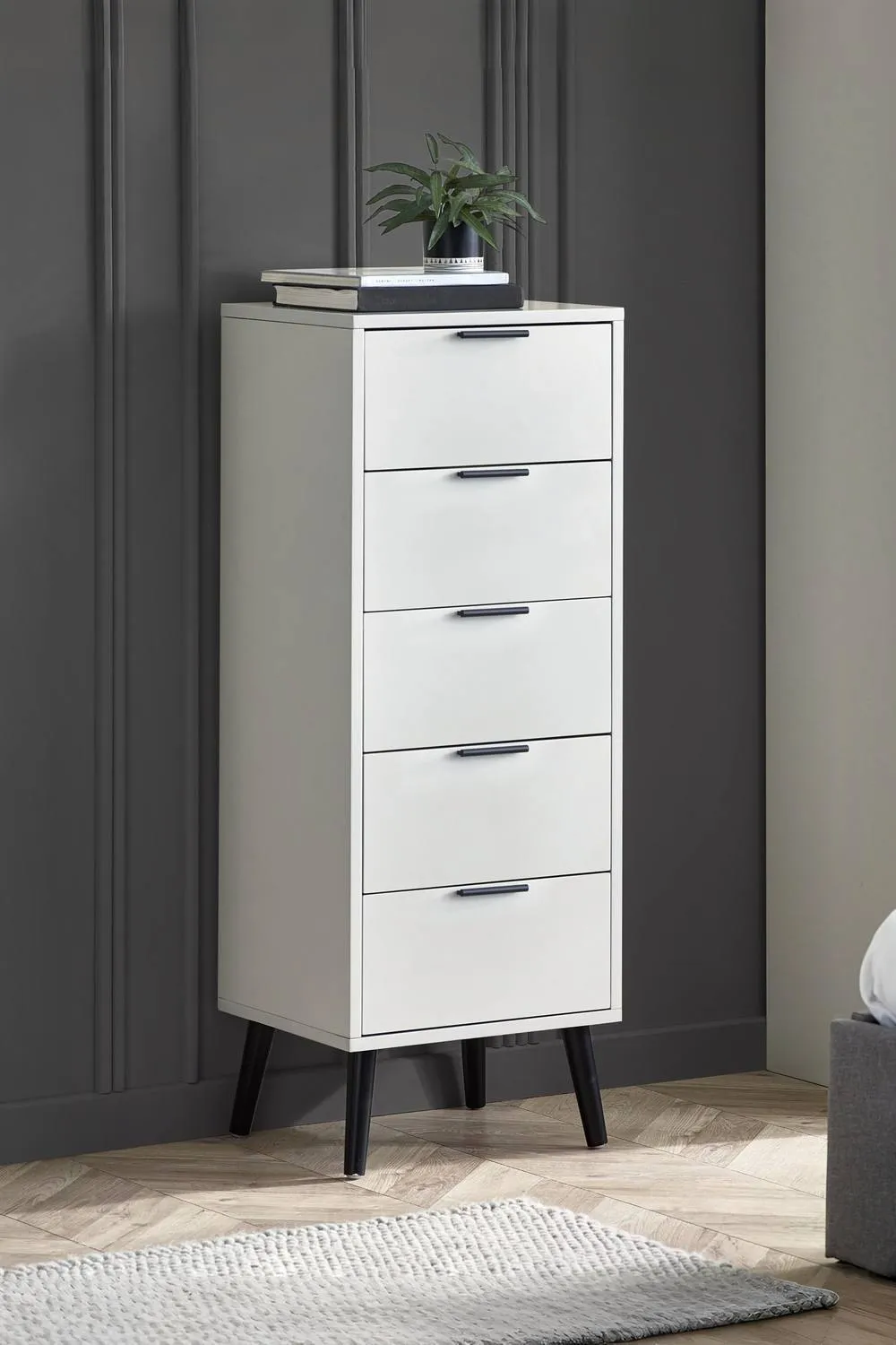 Julian Bowen Alba 5 Drawer Chest in Grey