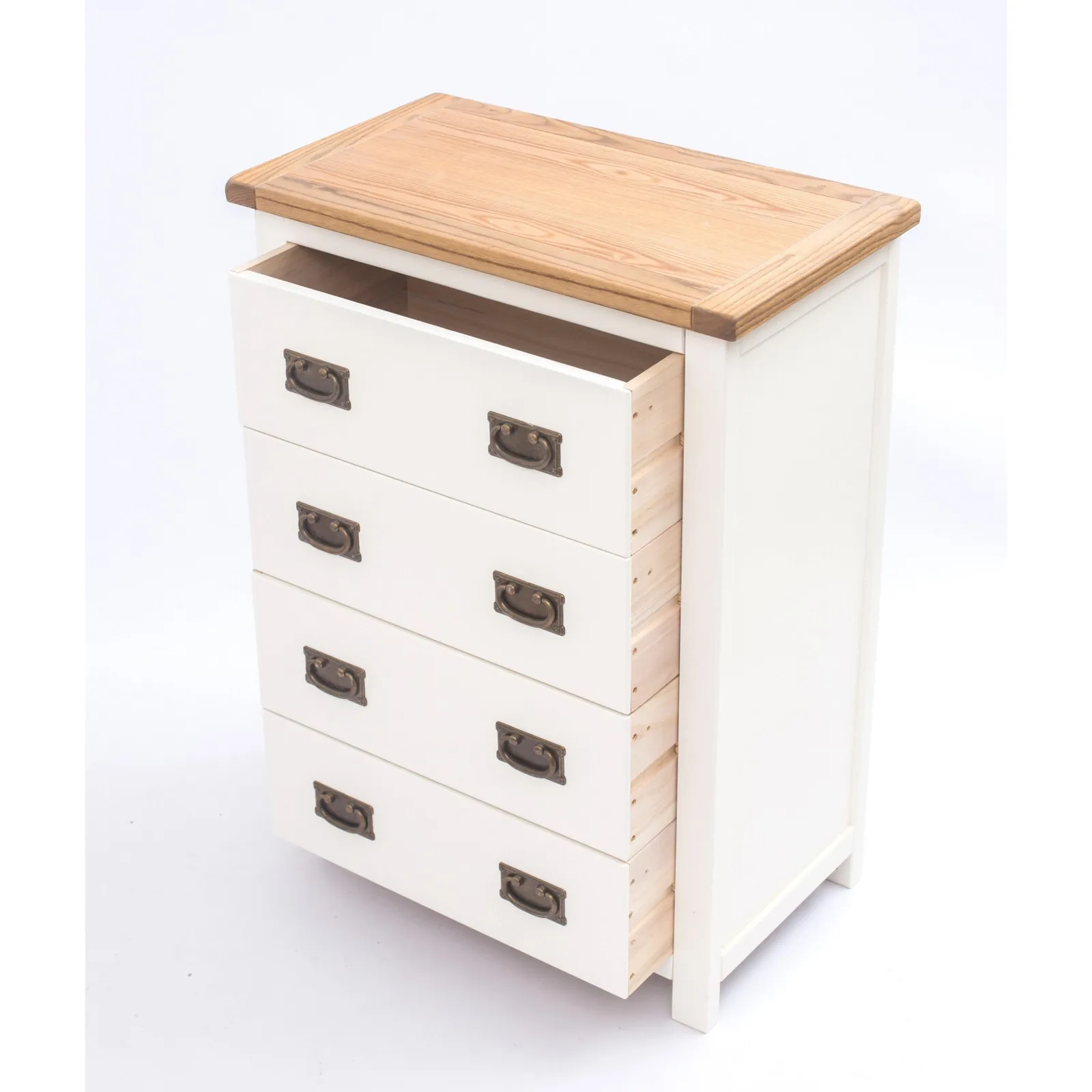 Cabinet Bits Lovere 4 Drawer Chest of Drawers Bras Drop Handle in Off-White 4