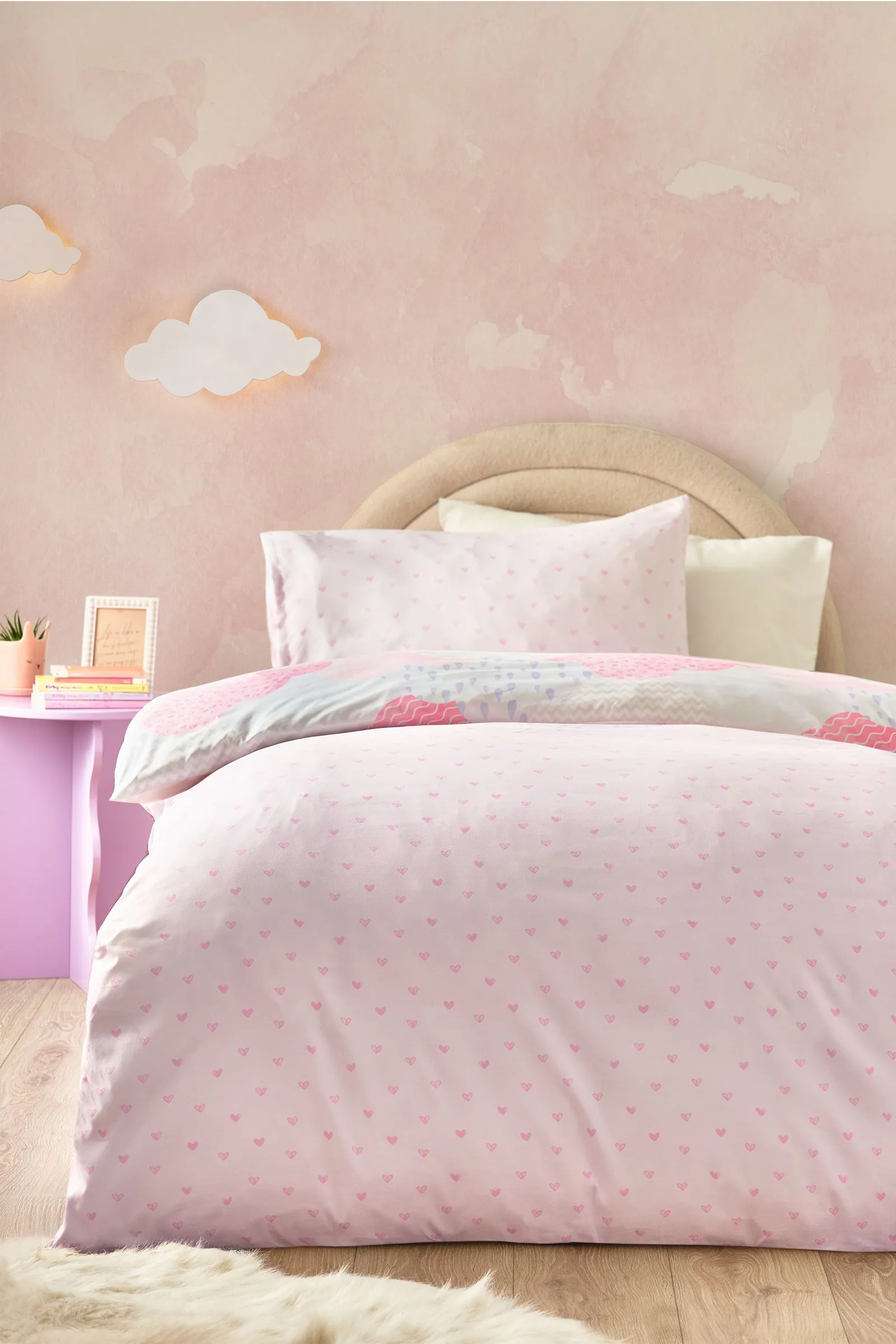 Catherine Lansfield 'Soft as a Cloud' Duvet Cover Set in Pink 2