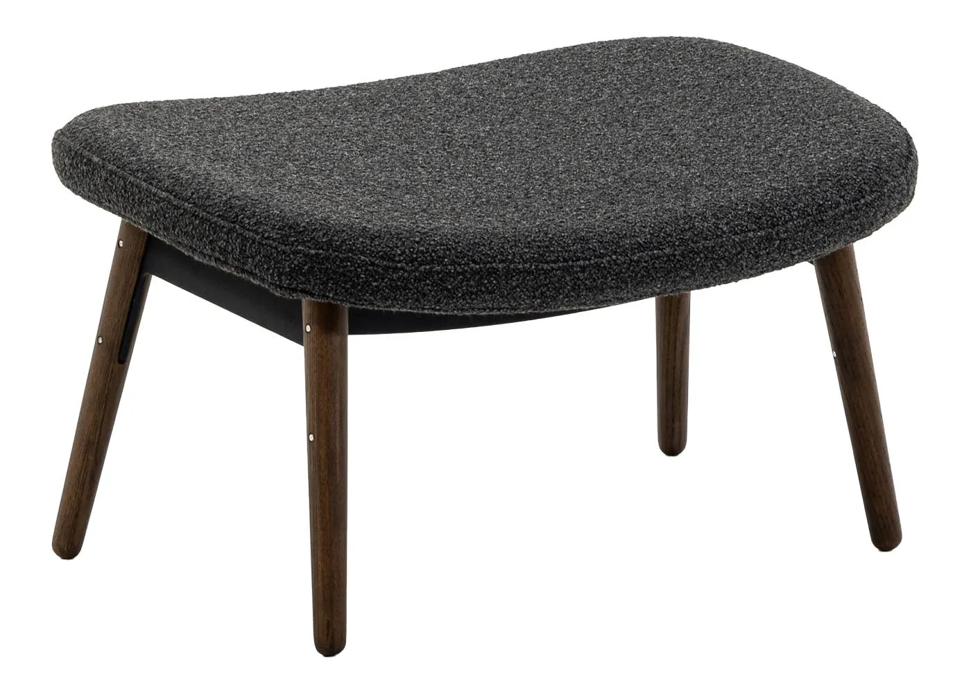 Case Ella Ottoman in Walnut and Boucle Slate 1