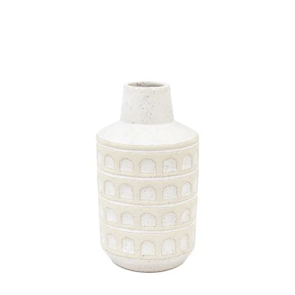 Crossland Grove Metz Ceramic Graphic Vase 150X150X265Mm, Brown 5