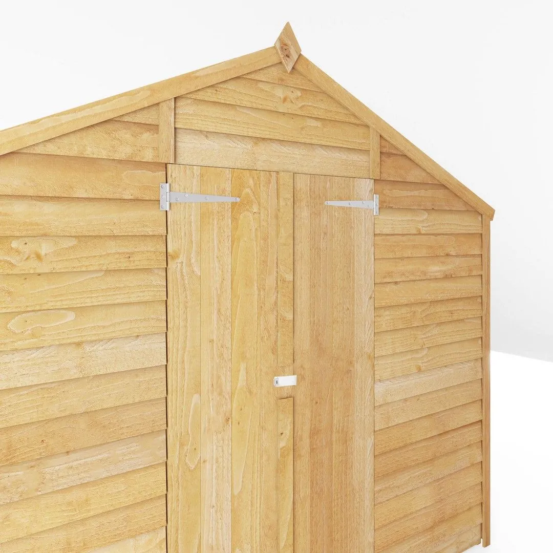 Mercia 12 x 8 Feet Overlap Apex Windowless Shed - L357 x W248.4 x H211.8 cm in Brown 6