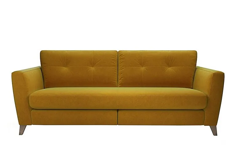Hermione 4 Seater Fabric Sofa - Golden Spice