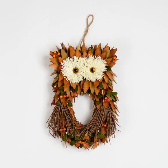 Straw & Wood Shaving Owl Hanging Decoration 3