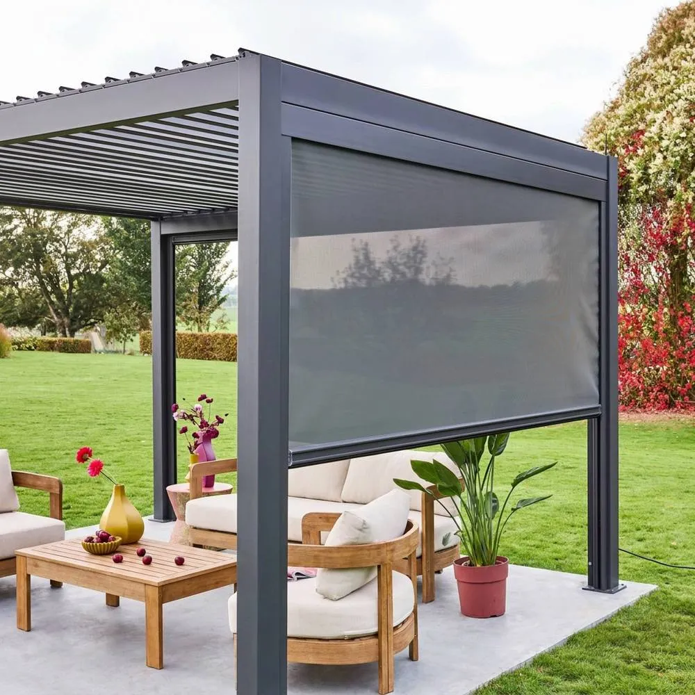 sweeek 3m Aluminium Privacy Screen For Triomphe in Dark Grey 3