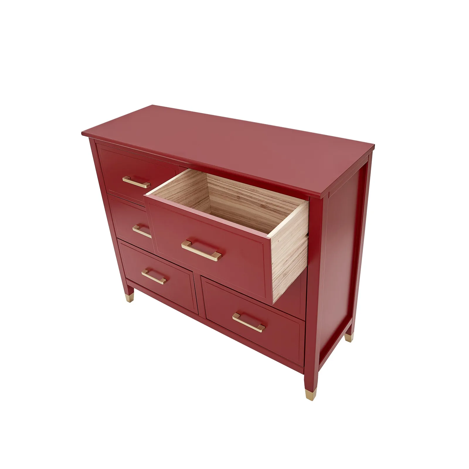 Cabinet Bits Palazzi 6 Drawer Chest of Drawers in Red 5