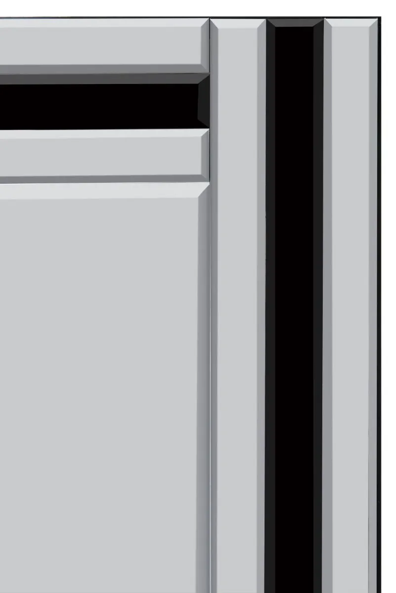 MirrorOutlet Dalton Black All Glass Full Length Mirror 174 x 85 CM 6