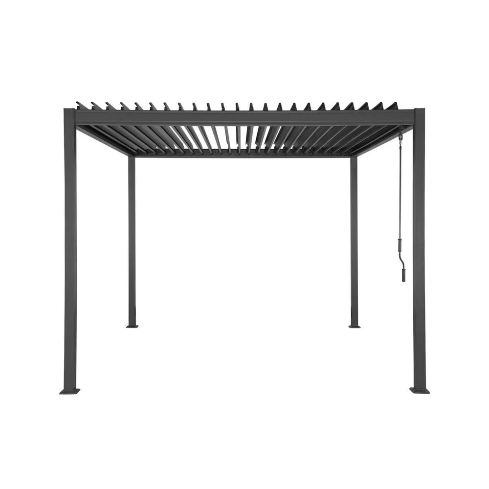 sweeek Louvered pergola aluminum & steel 3x3m in Dark Grey 4
