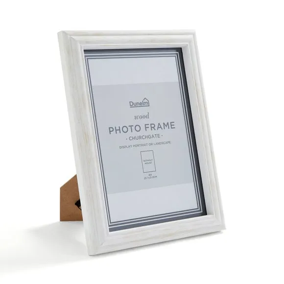 Churchgate Washed Wooden White Photo Frame 4