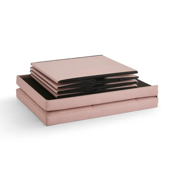 Faux Linen Bed Ottoman 4
