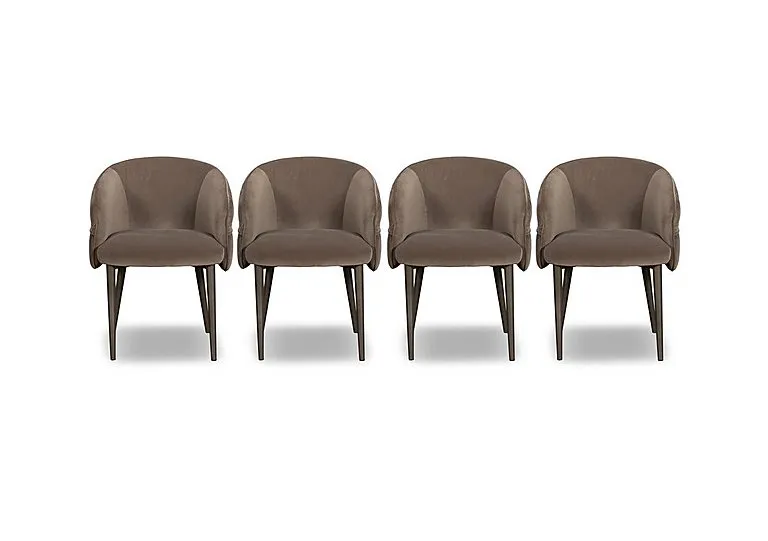 Vardy Set of 4 Fabric Dining Chairs - In Time for Christmas