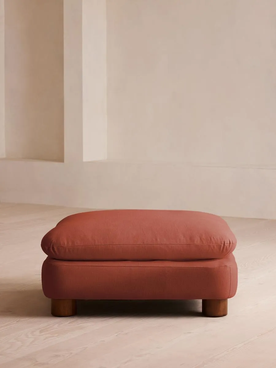 Vivienne Ottoman, Linen, Sienna
