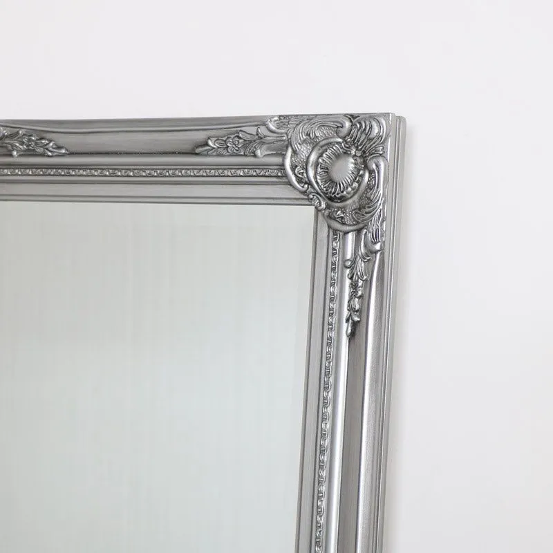 Melody Maison Tall Silver Ornate Bevelled Mirror 47cm X 142cm 2