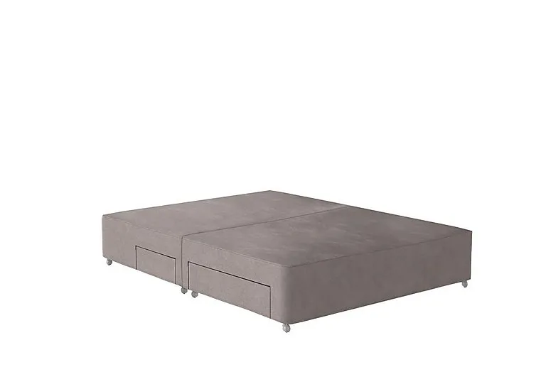 Viceroy Divan Base - King Size - Faux Suede Dove