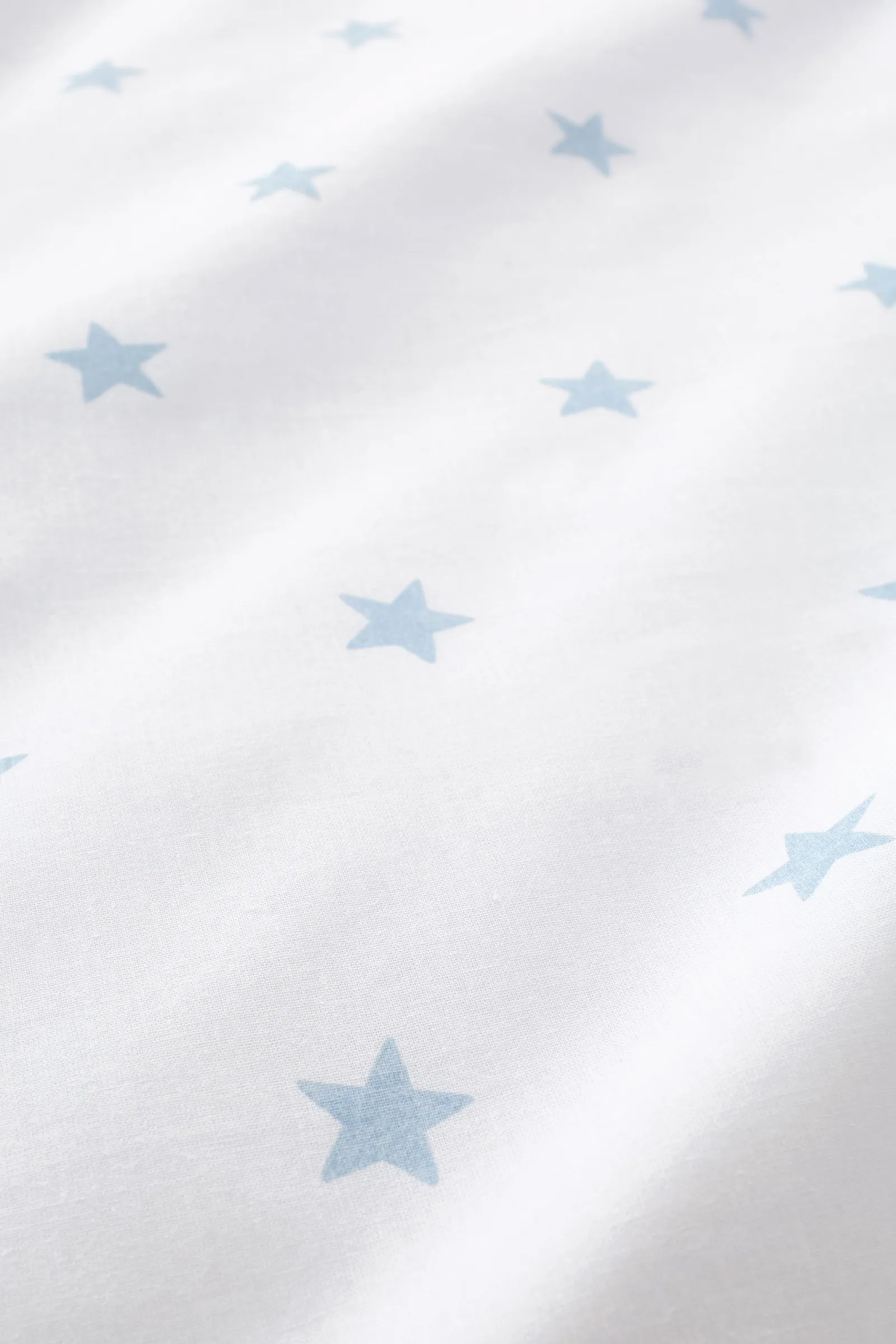 Bianca 'Mini Star & Stripes' Cotton Fitted Sheet in Blue 2