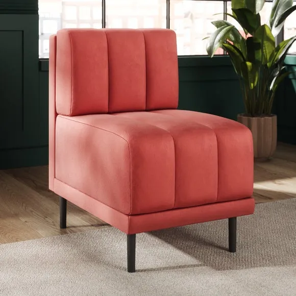 Amali Small Dining Bench, Matte Plush Velvet 2