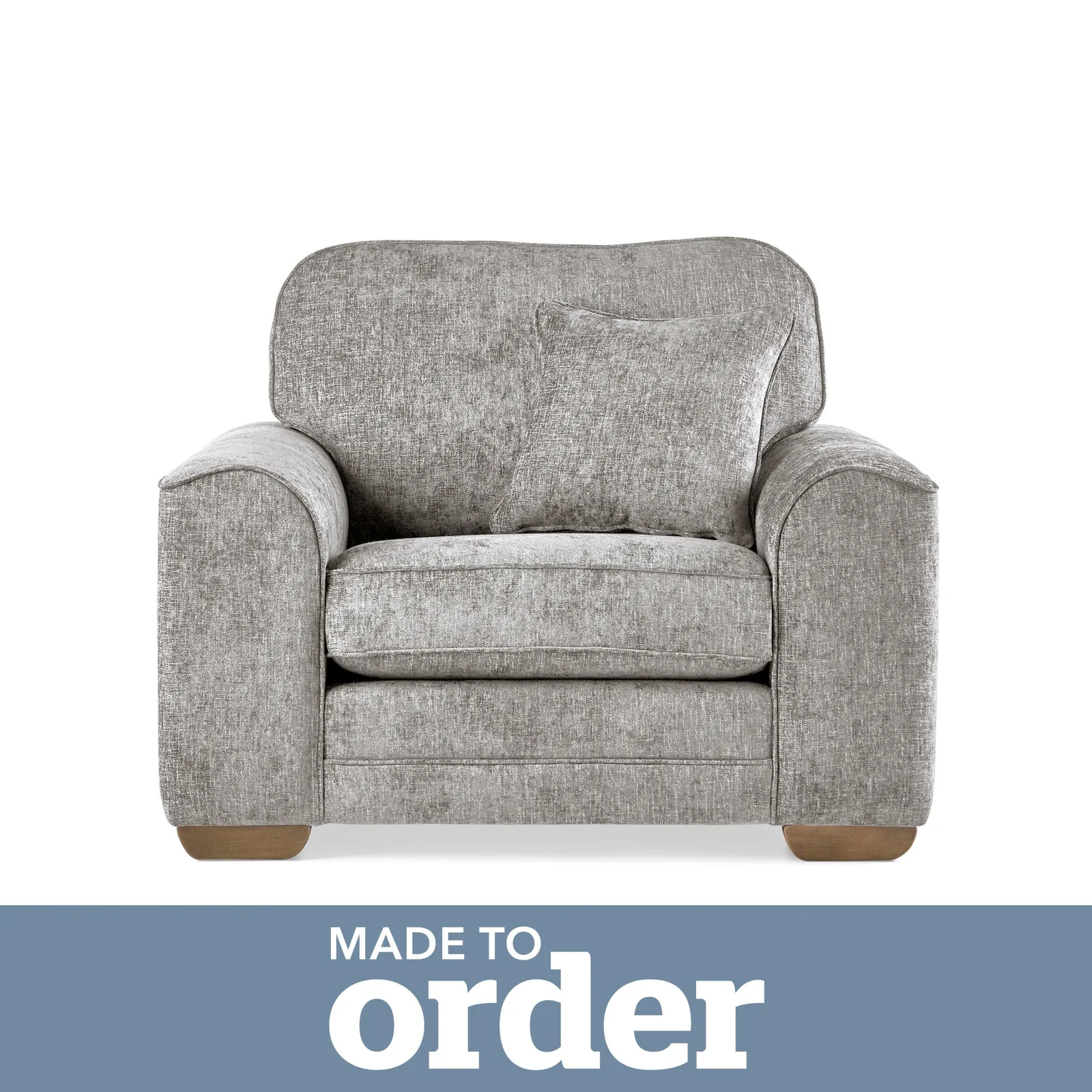 Morello Armchair Luxury Chenille Grey
