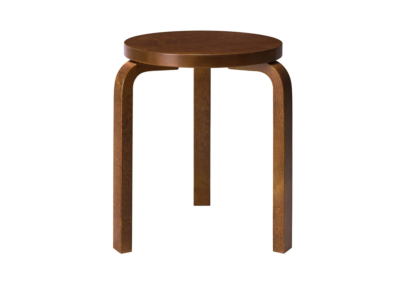 Artek Stool 60 Walnut Stained Birch 1