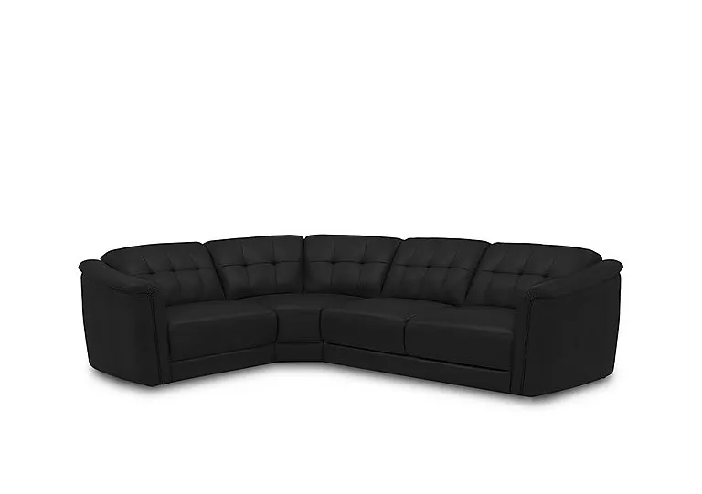 Monarch Small Leather Left Hand Facing Corner Sofa
