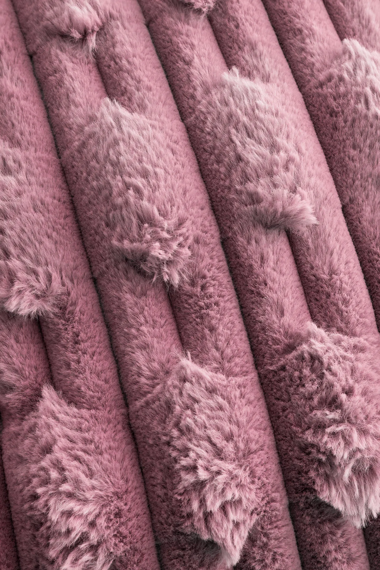 Bianca 'Carved Faux Fur' Cushion in Pink 3