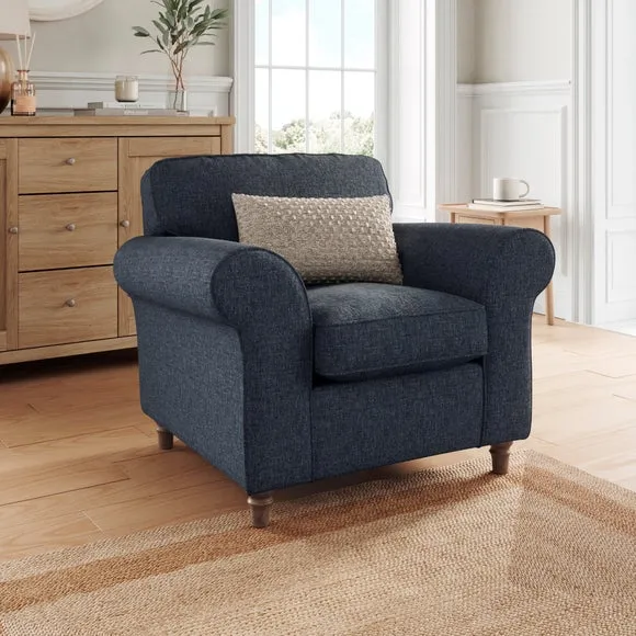 Flori Soft Chenille Armchair 1