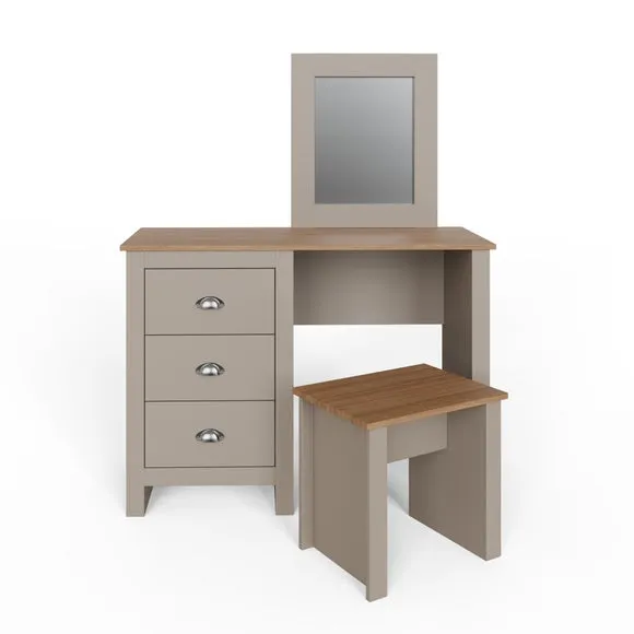 Lancaster 3 Drawer Dressing Table Set with Mirror 5