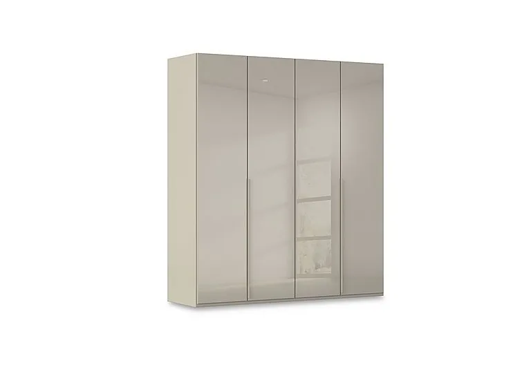Haven 201cm 4 Door Hinged Wardrobe with Glass Doors