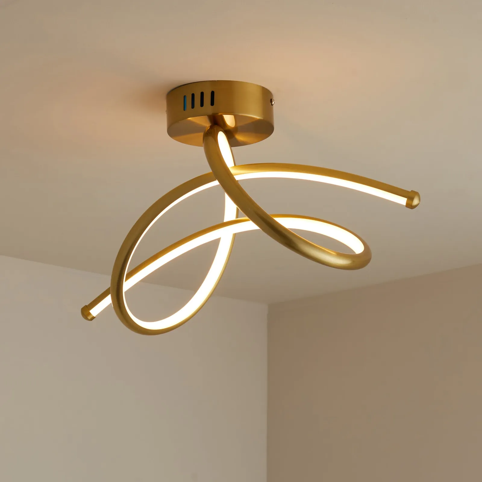 Berlin Dimmable LED Ceiling Fitting Gold