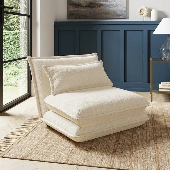 Jackson Boucle Foldable Single Sofa Bed