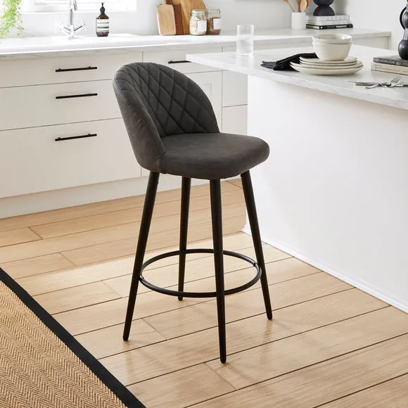 Astrid Bar Stool, Faux Leather 1
