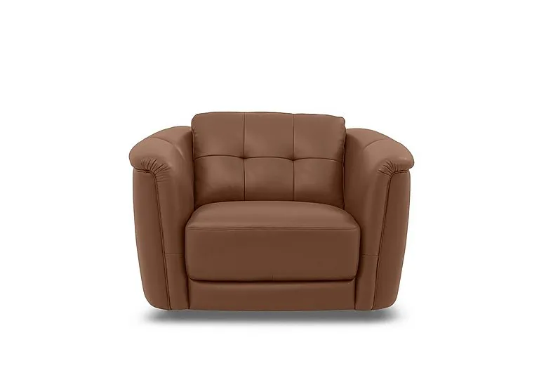 Monarch Leather Cuddler Chair - Montana Butterscotch