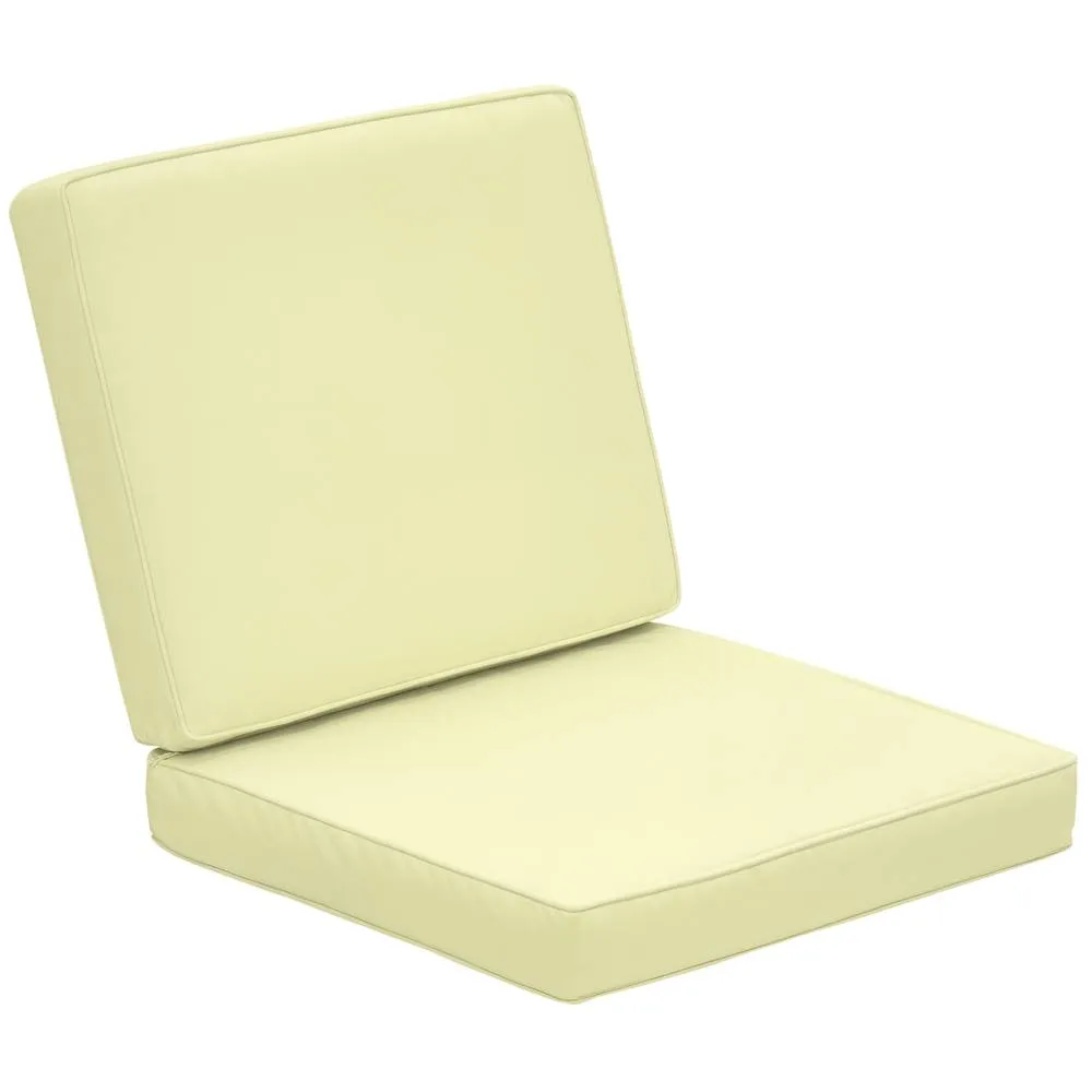 OUTSUNNY Outdoor Seat & Back Cushion Set Replacement Cushions in Cream 2