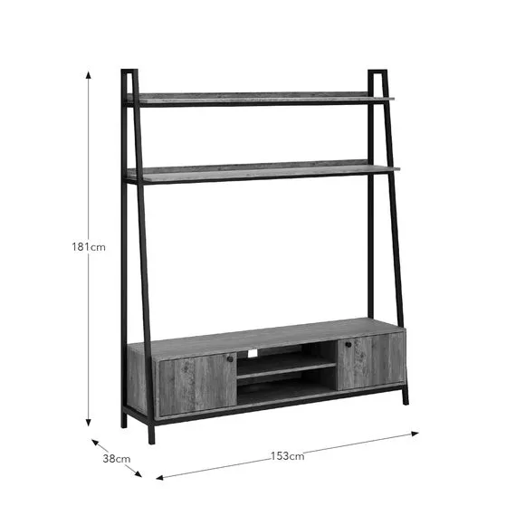 Fulton Pine Ladder Shelf TV Unit for TVs up to 60" 5