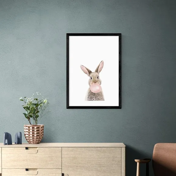 East End Prints Bubble Gum Bunny Print by Sisi and Seb 1