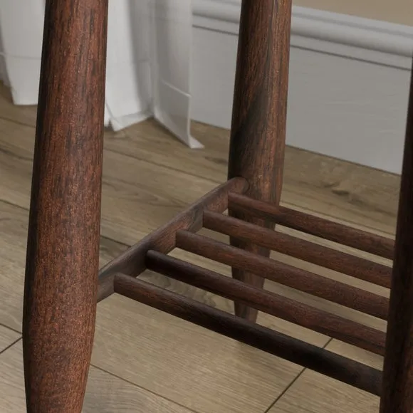 Haider Side Table with Shelf, Acacia Wood 4