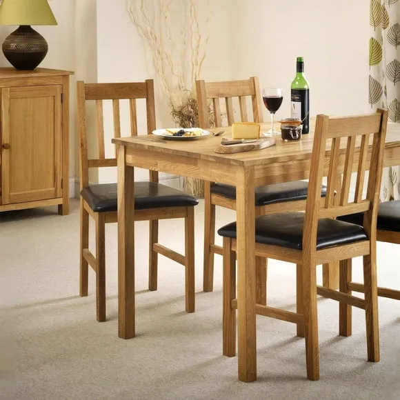 Return - Coxmoor Set of 2 Dining Chairs, Brown Faux Leather