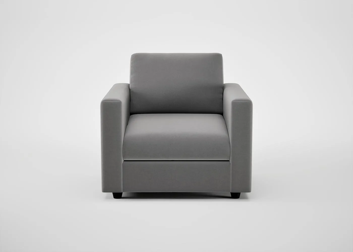 Heal's Nimbus II Armchair Smart Velvet Mercury Black Feet 1